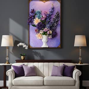 3D Floral Art - The Grand Bouquet: High Relief Sculpture (24x36")
